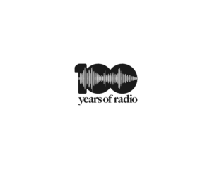 100 Years of radio Logo Black